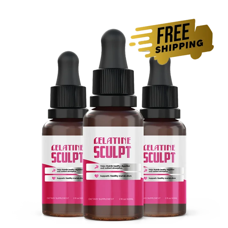 Gelatine Sculpt Weight Management Relief Supplement — 3 Bottle / 90 Day Pack