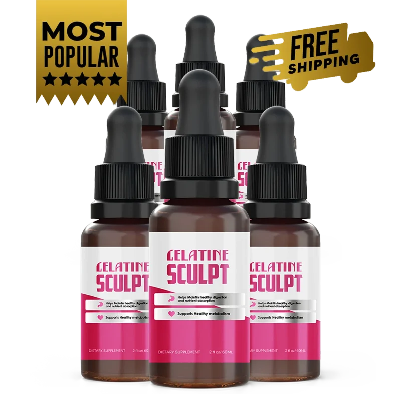 Gelatine Sculpt Weight Management Relief Supplement — 6 Bottle / 180 Day Pack